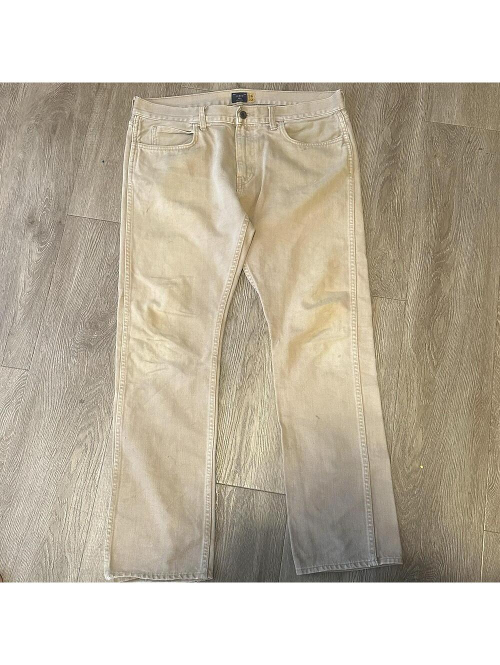 J Crew Jeans Mens Size 36x32 Brown Straight Leg 484 Denim Casual Capsule